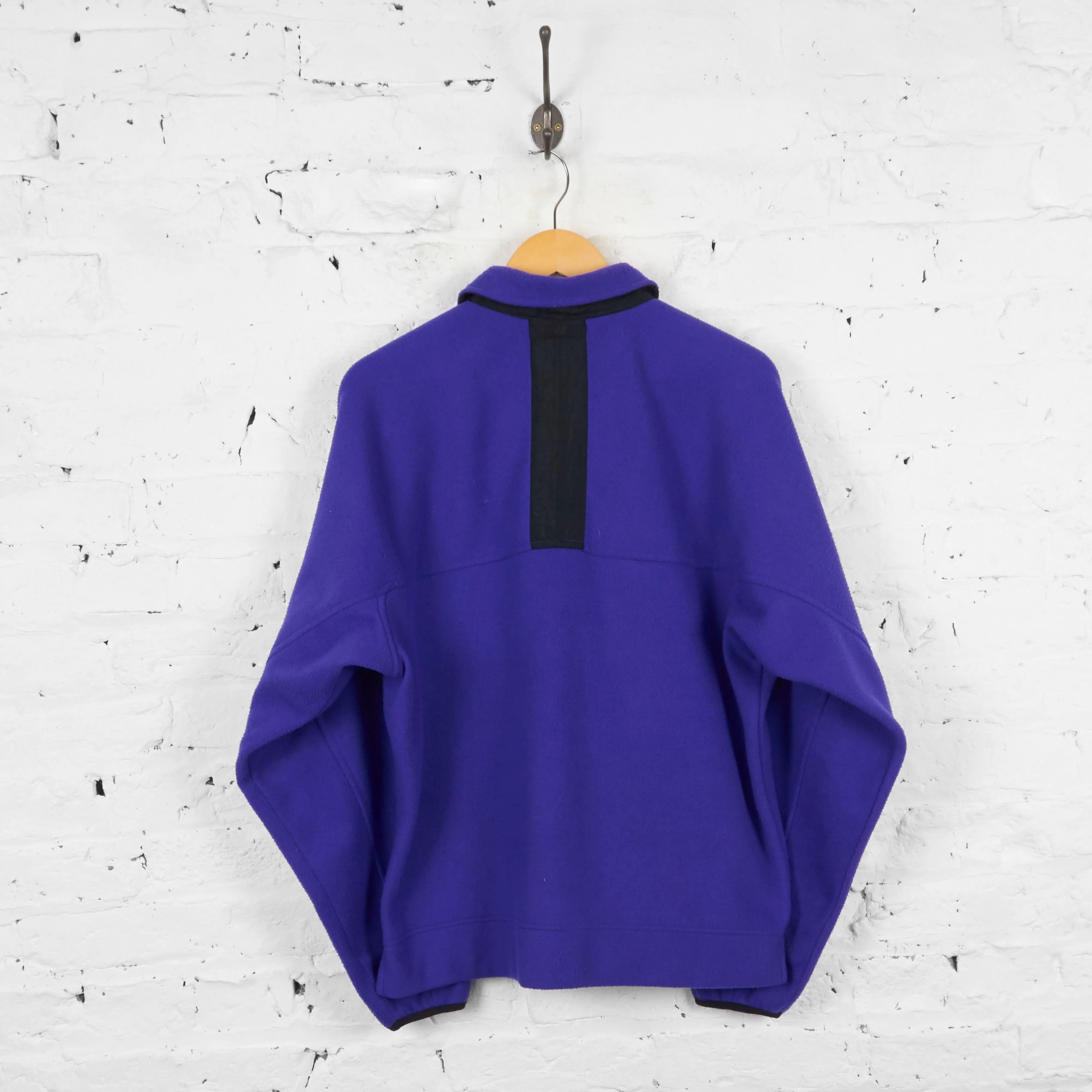 Vintage 1/4 Zip Up Nike F.I.T Fleece - Purple - M