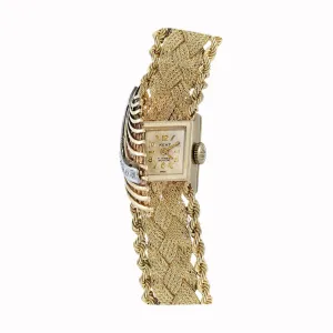 Vintage 14kt Yellow Gold Kent Diamond Cocktail Watch