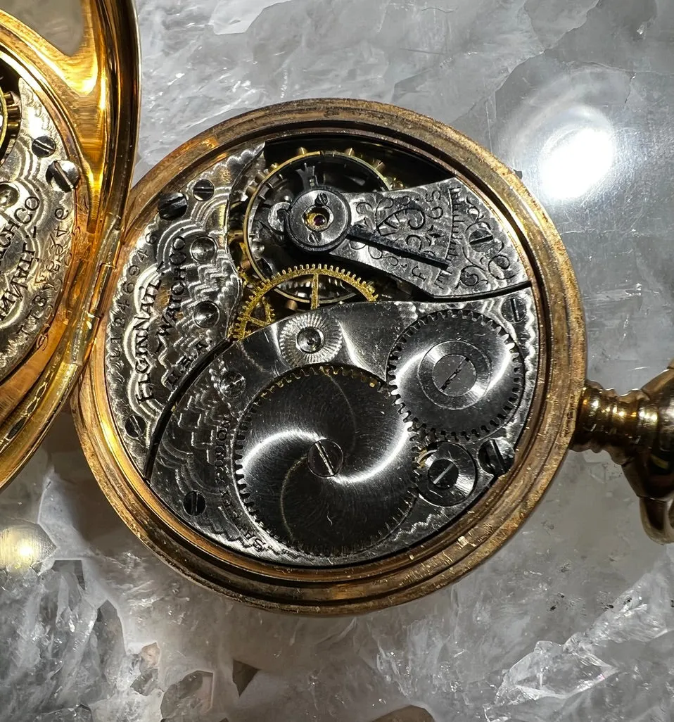 Vintage 1905 Elgin 14KT Yellow Gold Pocket Watch
