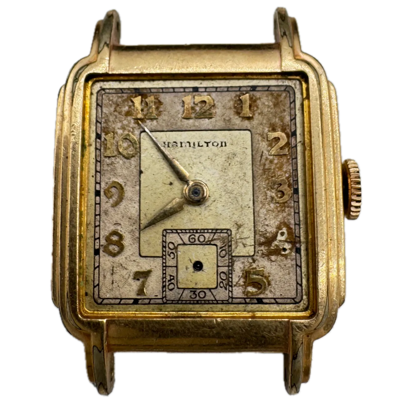 Vintage 1937 Hamilton Heyward Men's Mechanical Wristwatch 987A USA 10k GF GAE