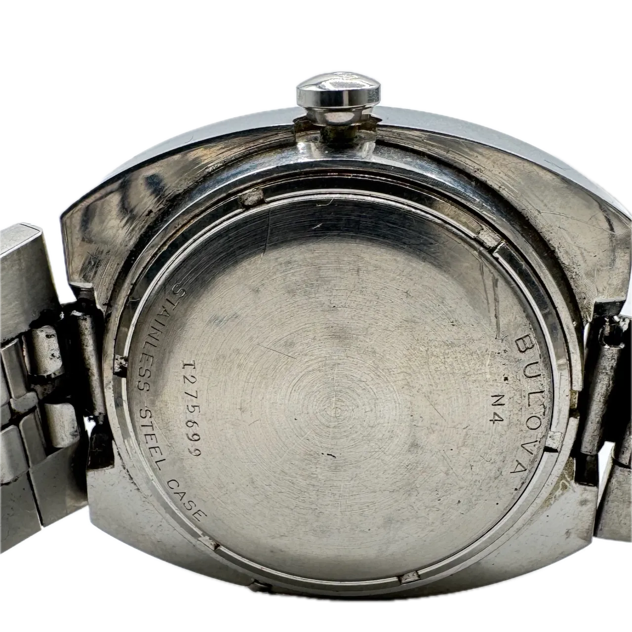 Vintage 1974 Bulova 3454 Men's Digital LED Wristwatch 2281 USA Stainless Steel