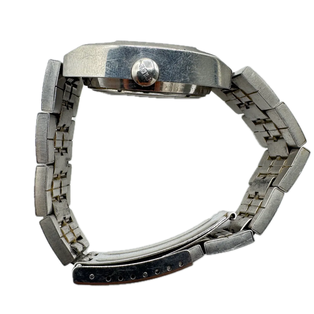 Vintage 1974 Bulova 3454 Men's Digital LED Wristwatch 2281 USA Stainless Steel