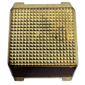 Vintage 1976 Bulova Computron Men's Digital LED Wristwatch USA Gold Tone
