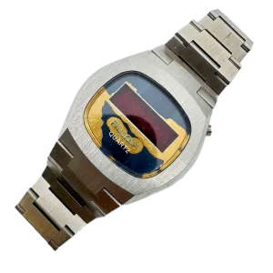 Vintage 1976 Bulova Men's Digital LED Wristwatch Hong Kong Steel for Parts