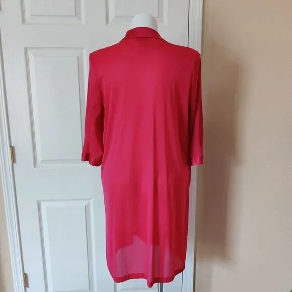 Vintage 60s Vanity Fair button front nightgown L