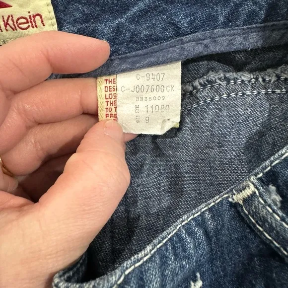 VINTAGE 70’s CALVIN KLIEN HIGH WAISTED DENIM SKIRT Jean Size 9 Rare find EUC