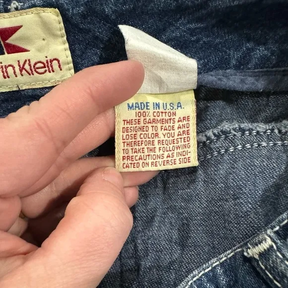 VINTAGE 70’s CALVIN KLIEN HIGH WAISTED DENIM SKIRT Jean Size 9 Rare find EUC