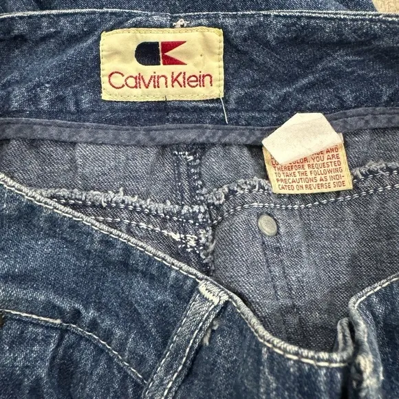 VINTAGE 70’s CALVIN KLIEN HIGH WAISTED DENIM SKIRT Jean Size 9 Rare find EUC