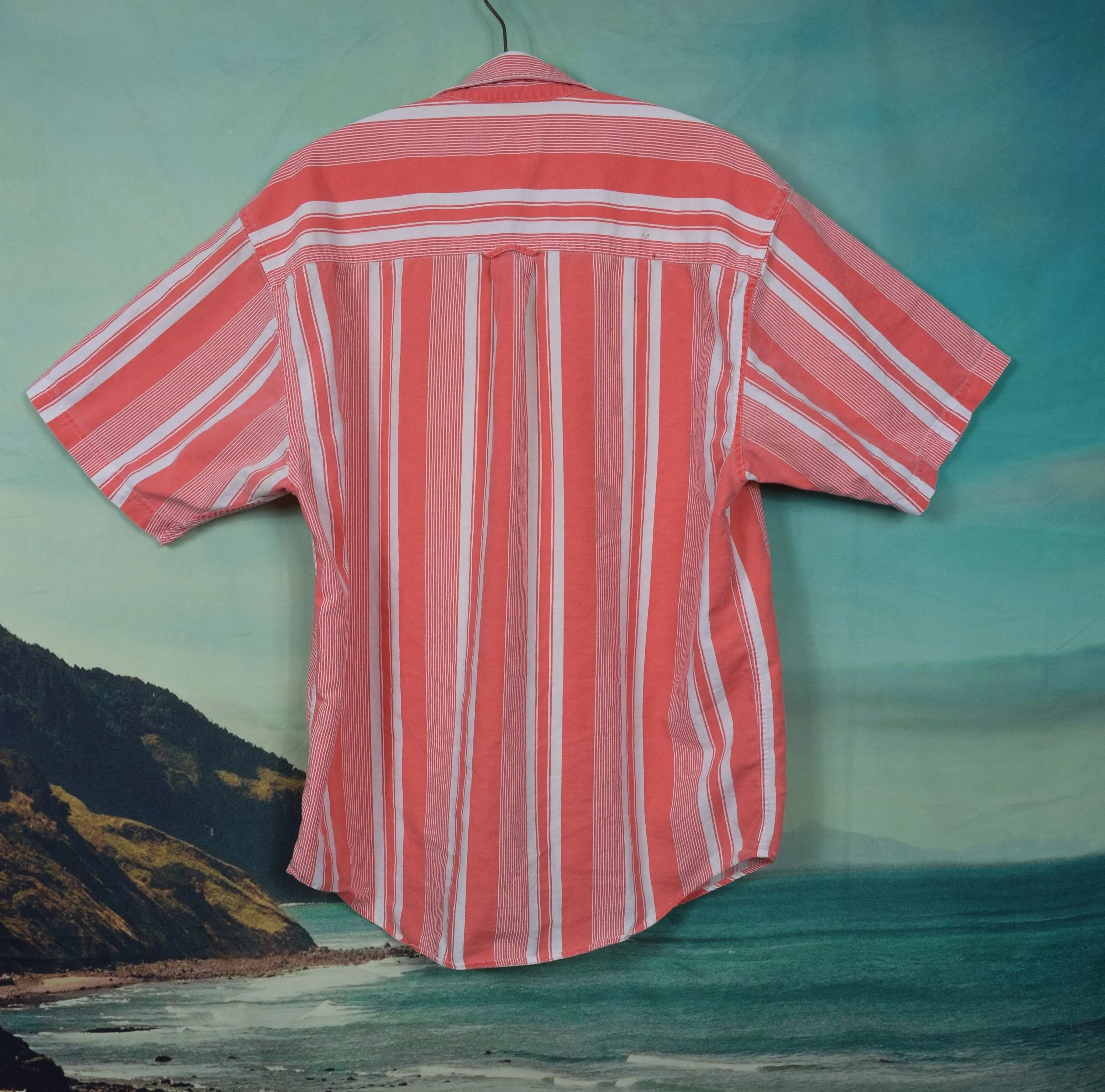 Vintage 70's striped button up shirt sz L