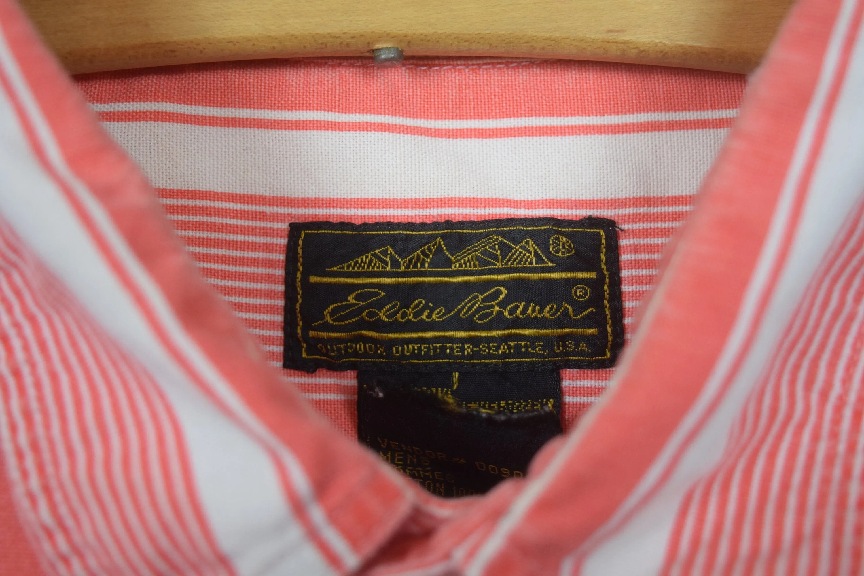 Vintage 70's striped button up shirt sz L