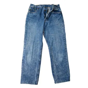 Vintage 90s Levi’s 701 Student Jeans W31 L34 Blue Denim USA Made Distressed wear