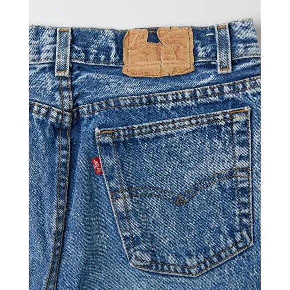 Vintage 90s Levi’s 701 Student Jeans W31 L34 Blue Denim USA Made Distressed wear