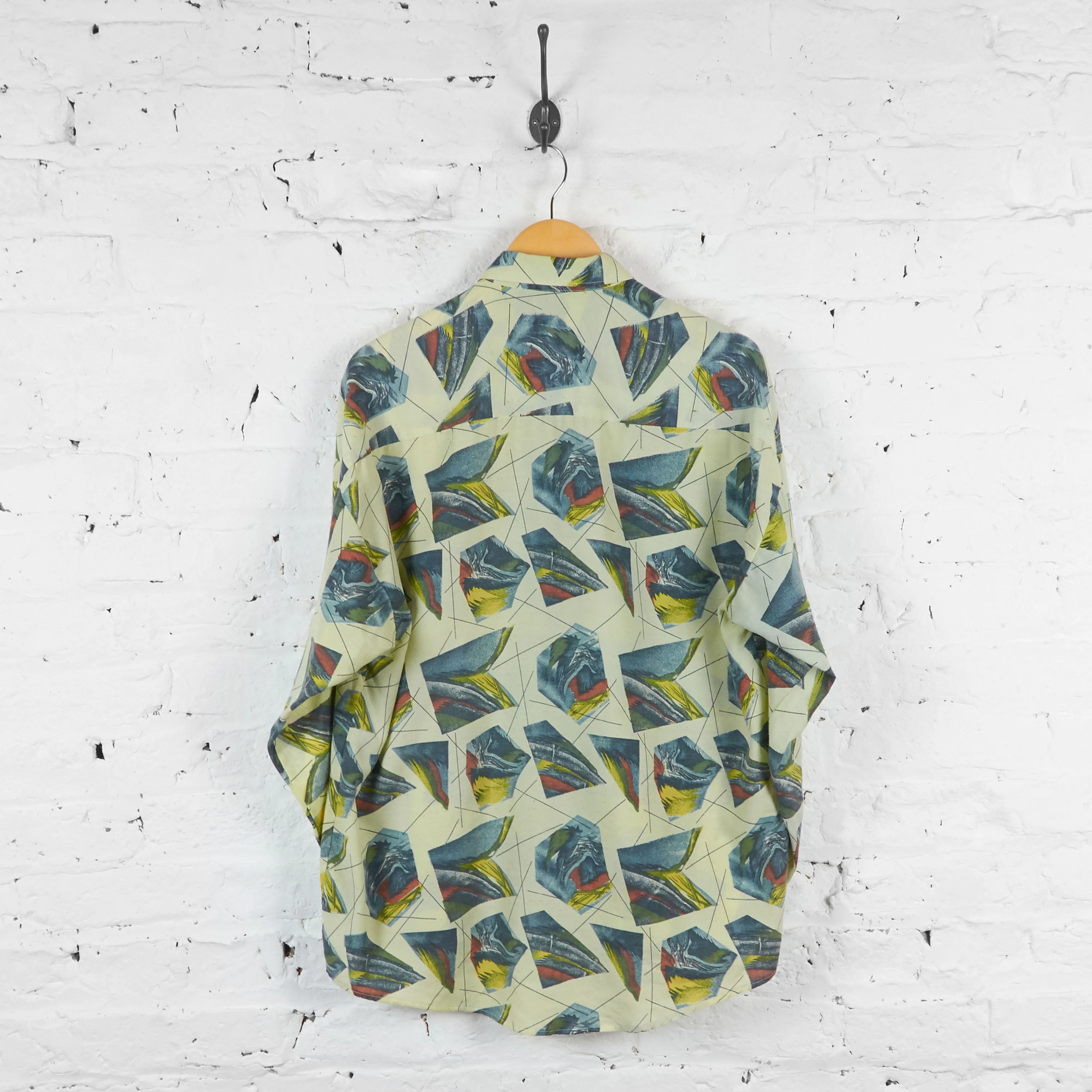 Vintage Abstract Pattern Shirt -  Cream - M