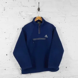 Vintage Adidas 1/4 Zip Up Fleece - Navy - M
