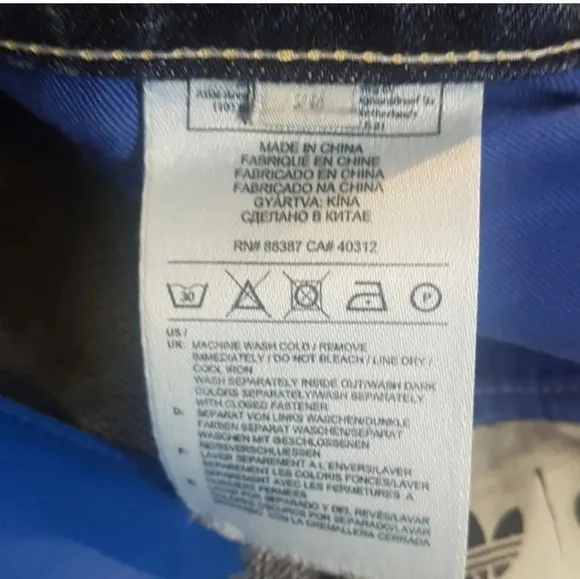 Vintage Adidas 5 pocket button fly Jean'sSZ 29(no give in fabric)