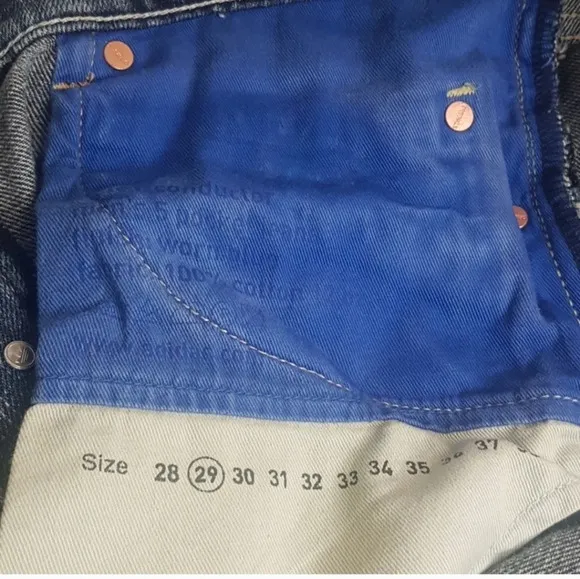 Vintage Adidas 5 pocket button fly Jean'sSZ 29(no give in fabric)