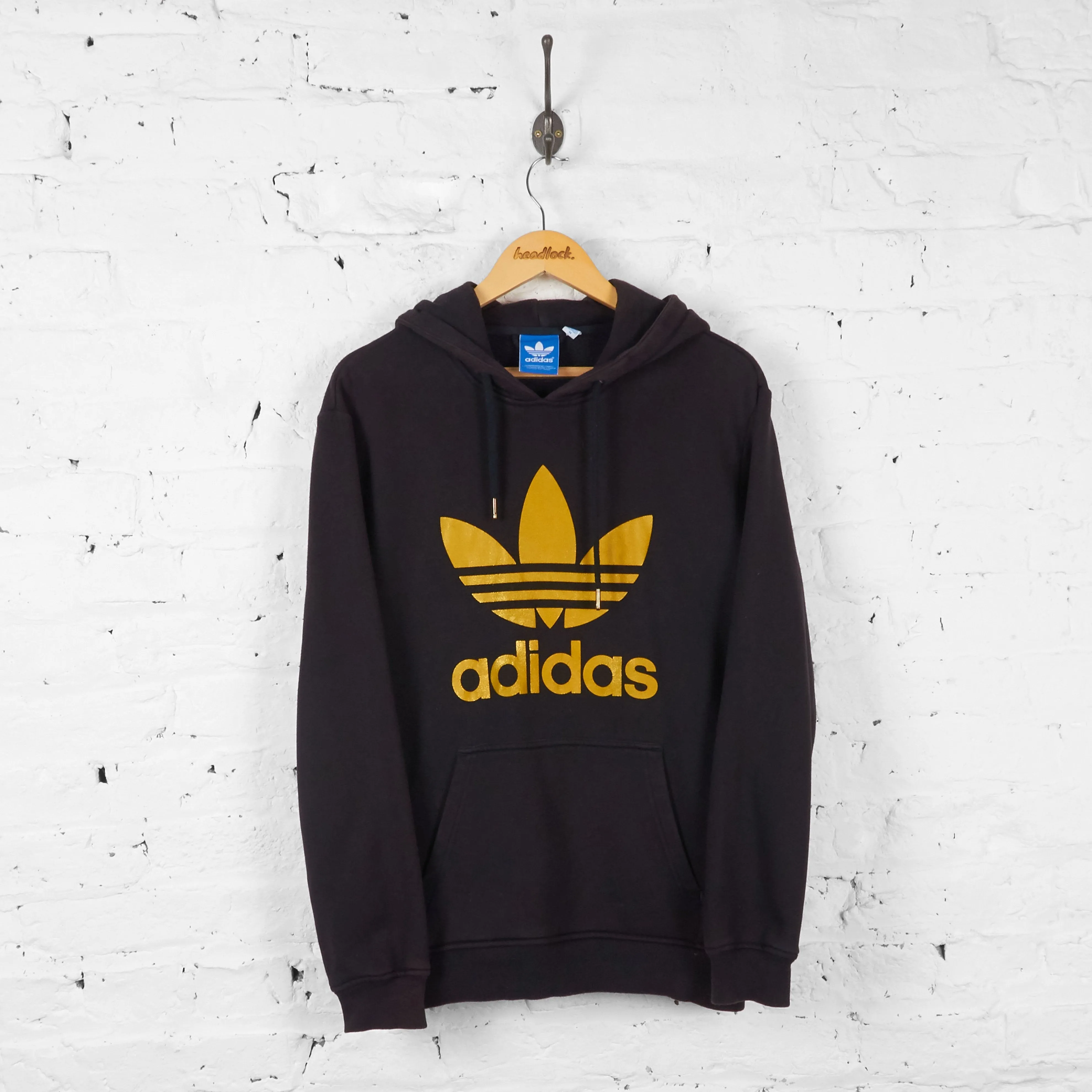 Vintage Adidas Hoodie - Black - M