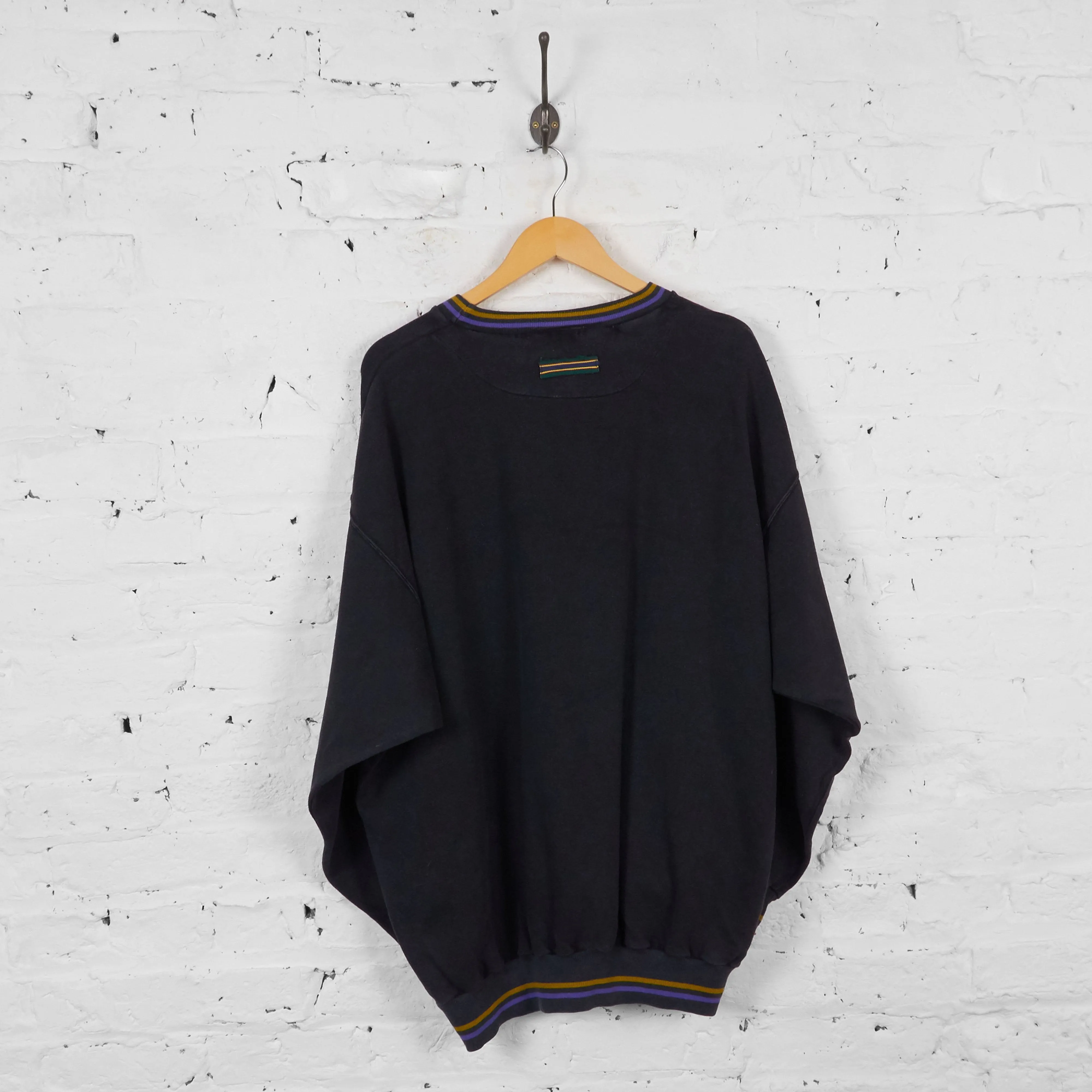 Vintage Adidas Sportswear Style Sweatshirt - Black - XL