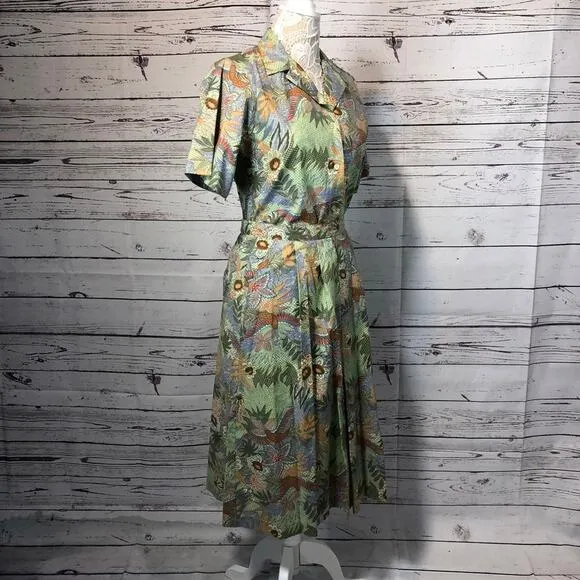 Vintage AGILE tropical Blouse &amp; skirt set both size 12