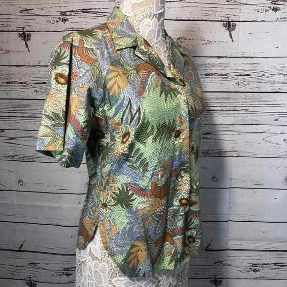 Vintage AGILE tropical Blouse &amp; skirt set both size 12