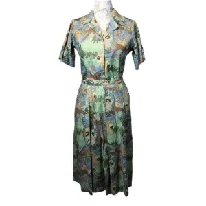 Vintage AGILE tropical Blouse &amp; skirt set both size 12