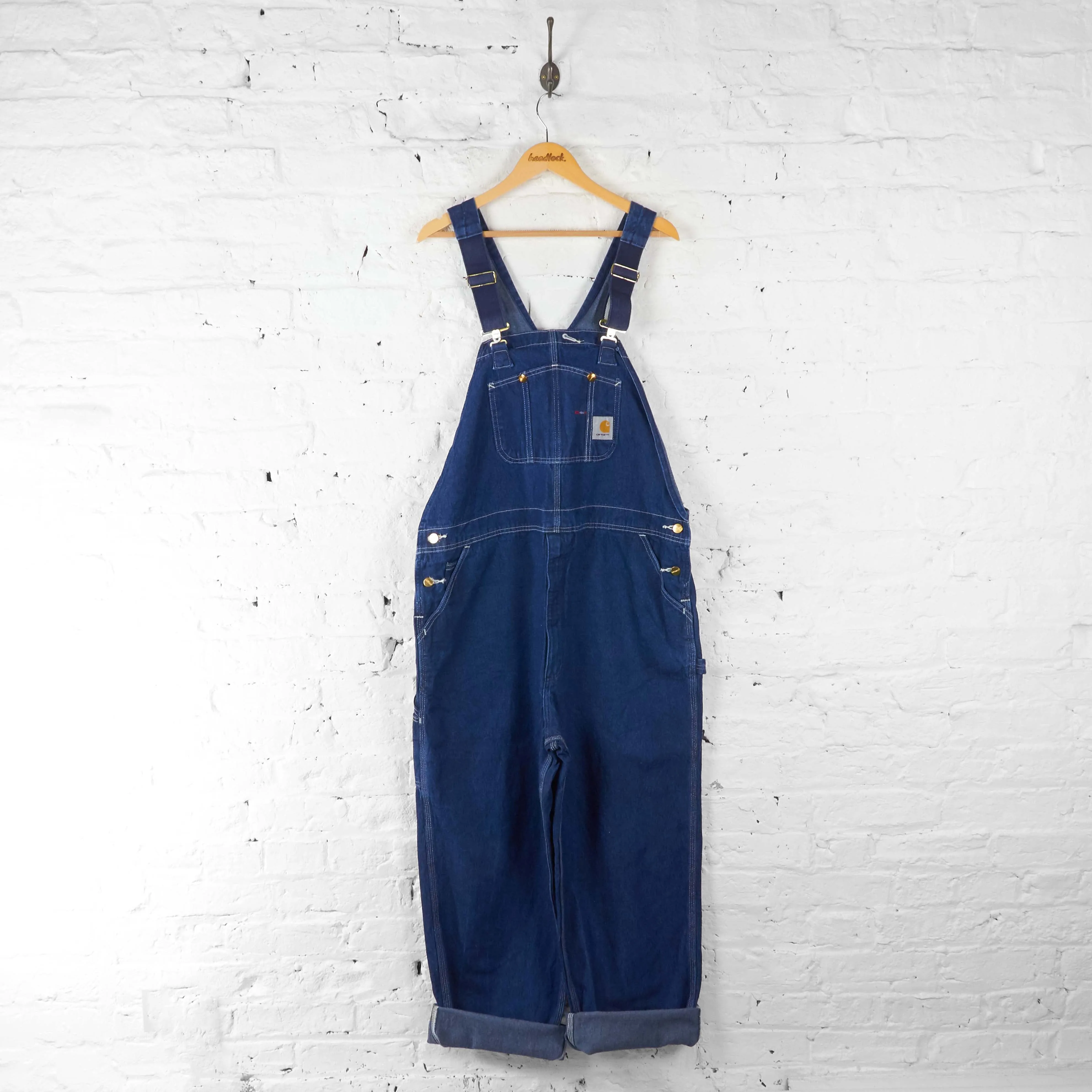Vintage Carhartt Denim Dungarees - Blue - XXL