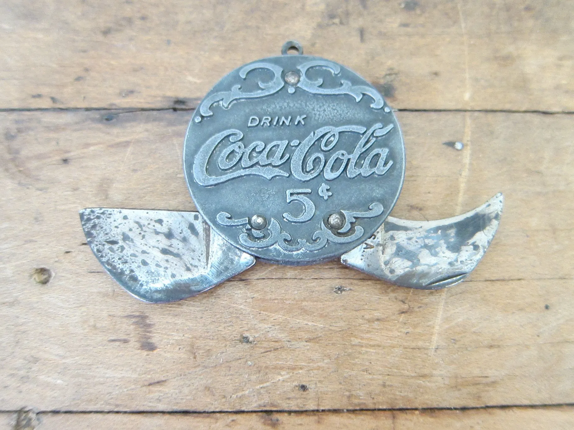 Vintage Coca Cola Advertising Cigar Cutter Pocket Knife