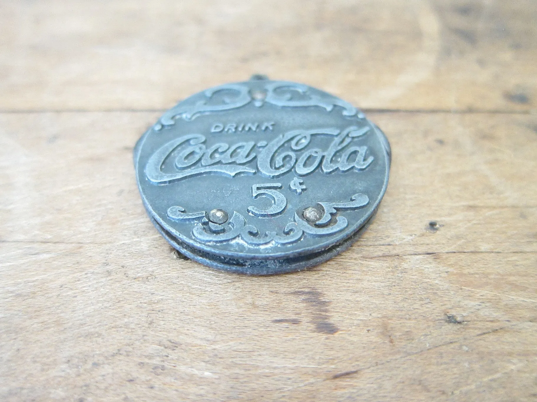 Vintage Coca Cola Advertising Cigar Cutter Pocket Knife