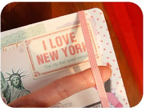 Vintage Collage Collection Line Note - New York