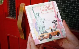 Vintage Collage Collection Line Note - New York
