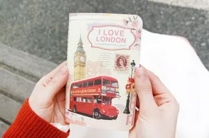 Vintage Collage Stitch Line Note (S) - London