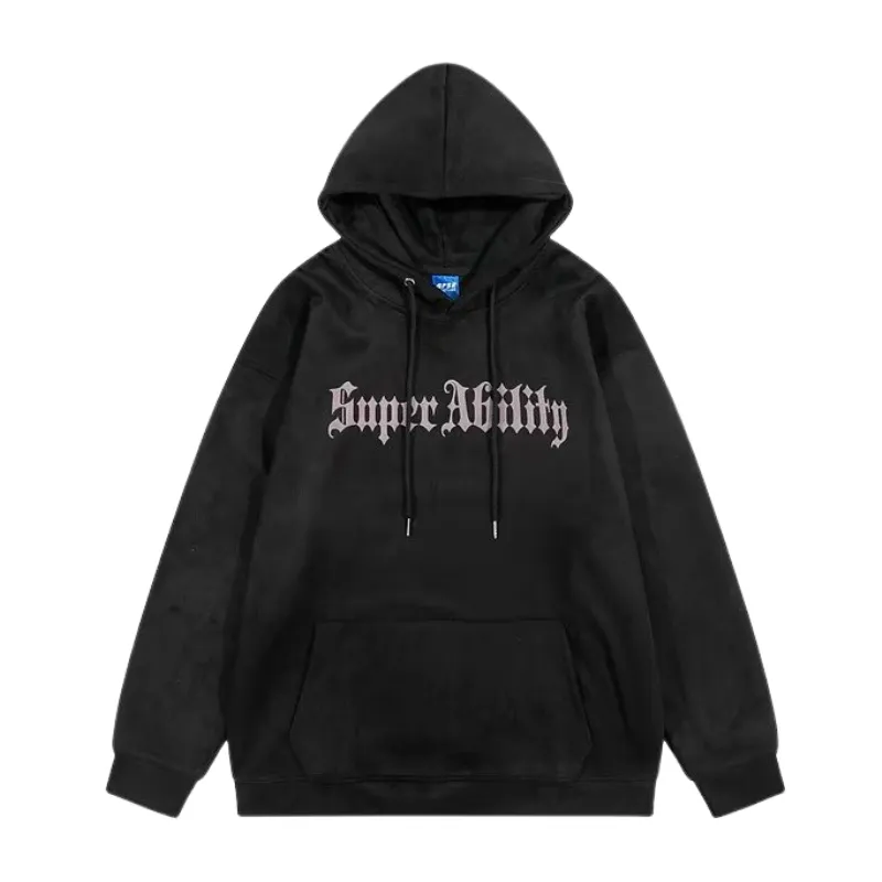Vintage Cross Letter Print Hoodie
