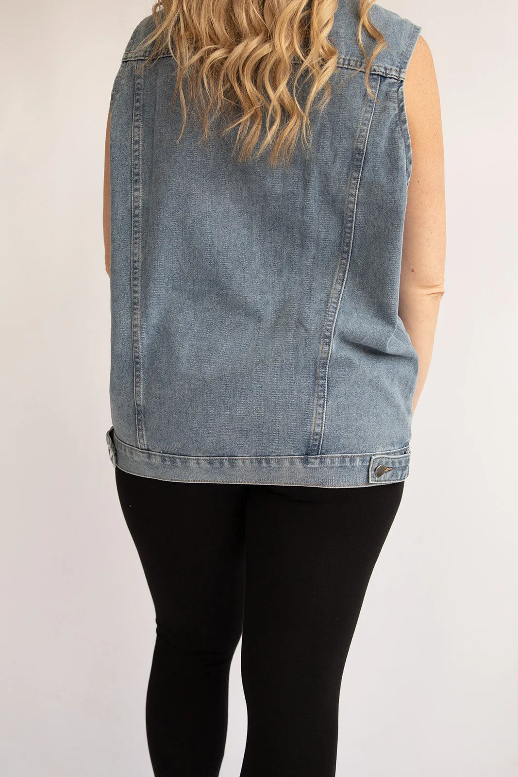 Vintage Denim Vest-Lt Wash