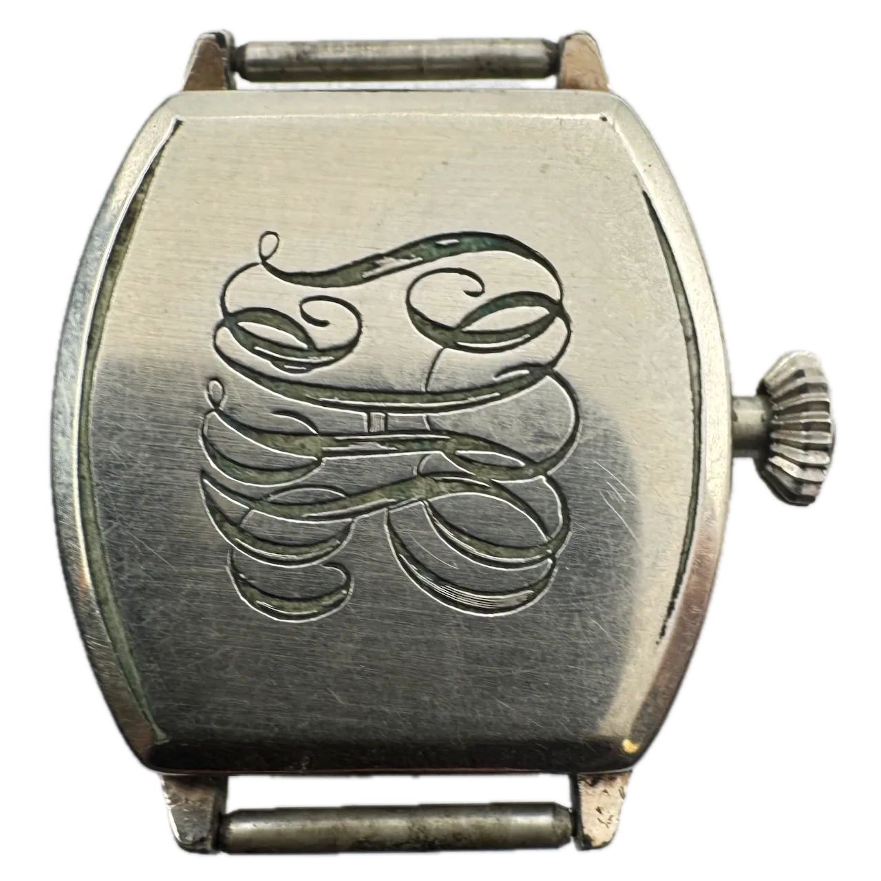 Vintage Elgin Art Deco Men's Mechanical Wristwatch 464 USA 14k White GF