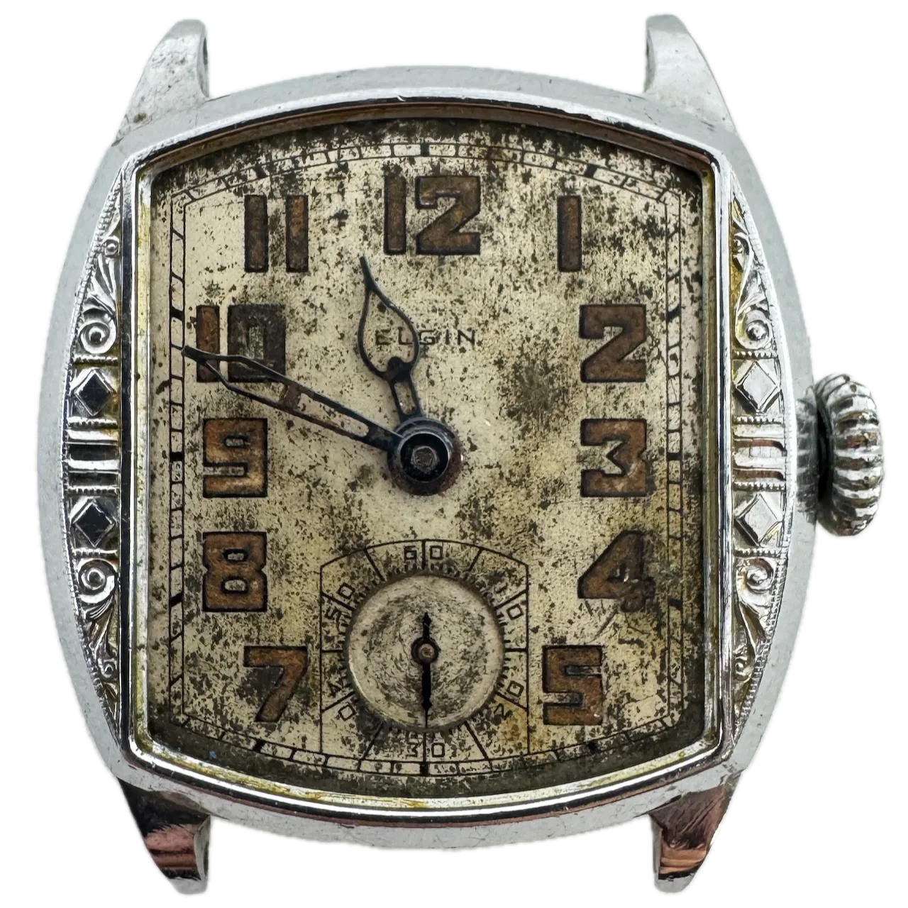 Vintage Elgin Art Deco Men's Mechanical Wristwatch 485 USA Nickel & RGP