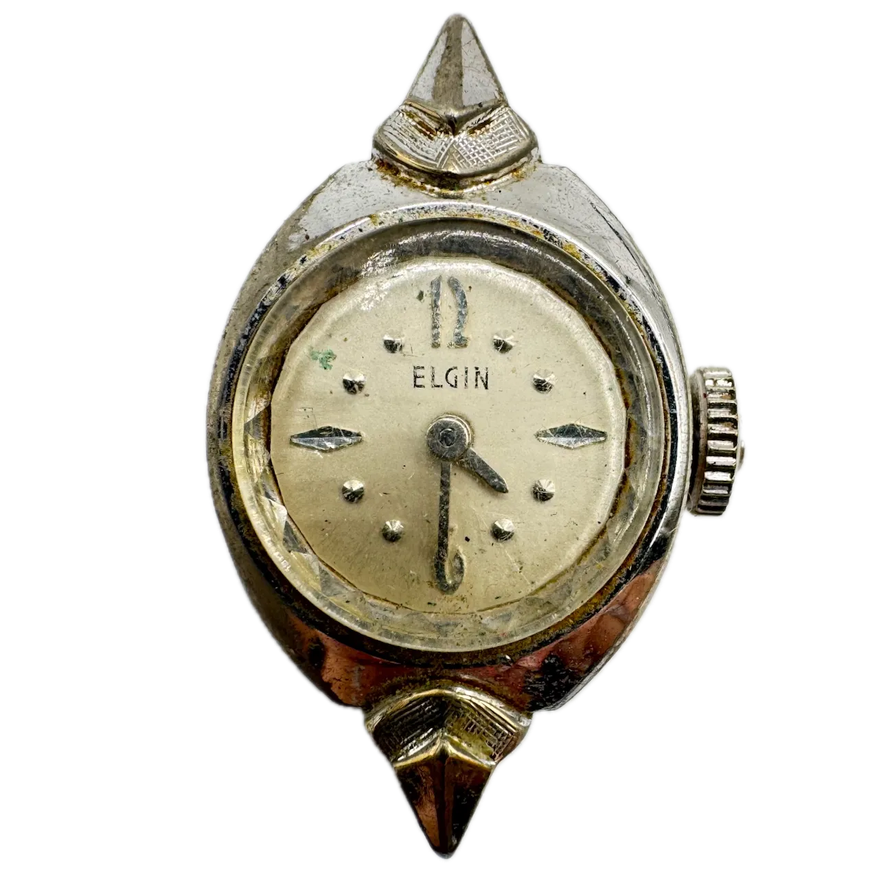 Vintage Elgin Cocktail Ladies Mechanical Wristwatch 902 USA Steel & 10k WRGP