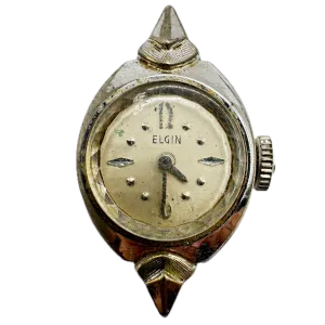 Vintage Elgin Cocktail Ladies Mechanical Wristwatch 902 USA Steel & 10k WRGP