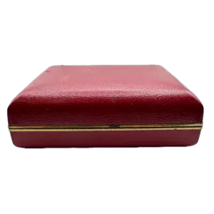 Vintage Elgin Floating Display Men's Wristwatch Box Felt & Leatherw/ Papers