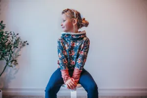 Vintage Floral Bamboo Grow-With-Me Hoodie