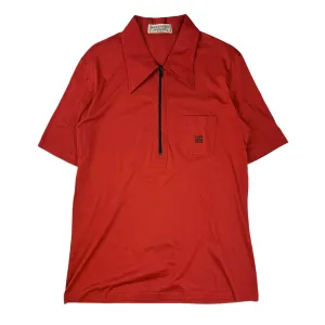 Vintage Givenchy Gentleman Half-Zip Pocket T-Shirt Orange