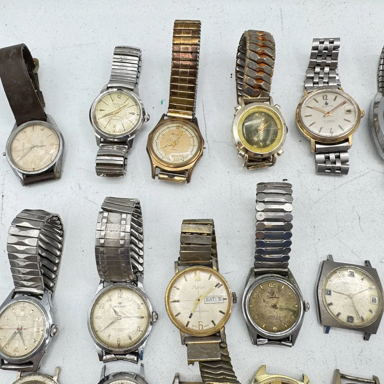 Vintage Gruen, Elgin, Waltham, etc. Lot of 50 Men's Mechanical Wristwatch 3