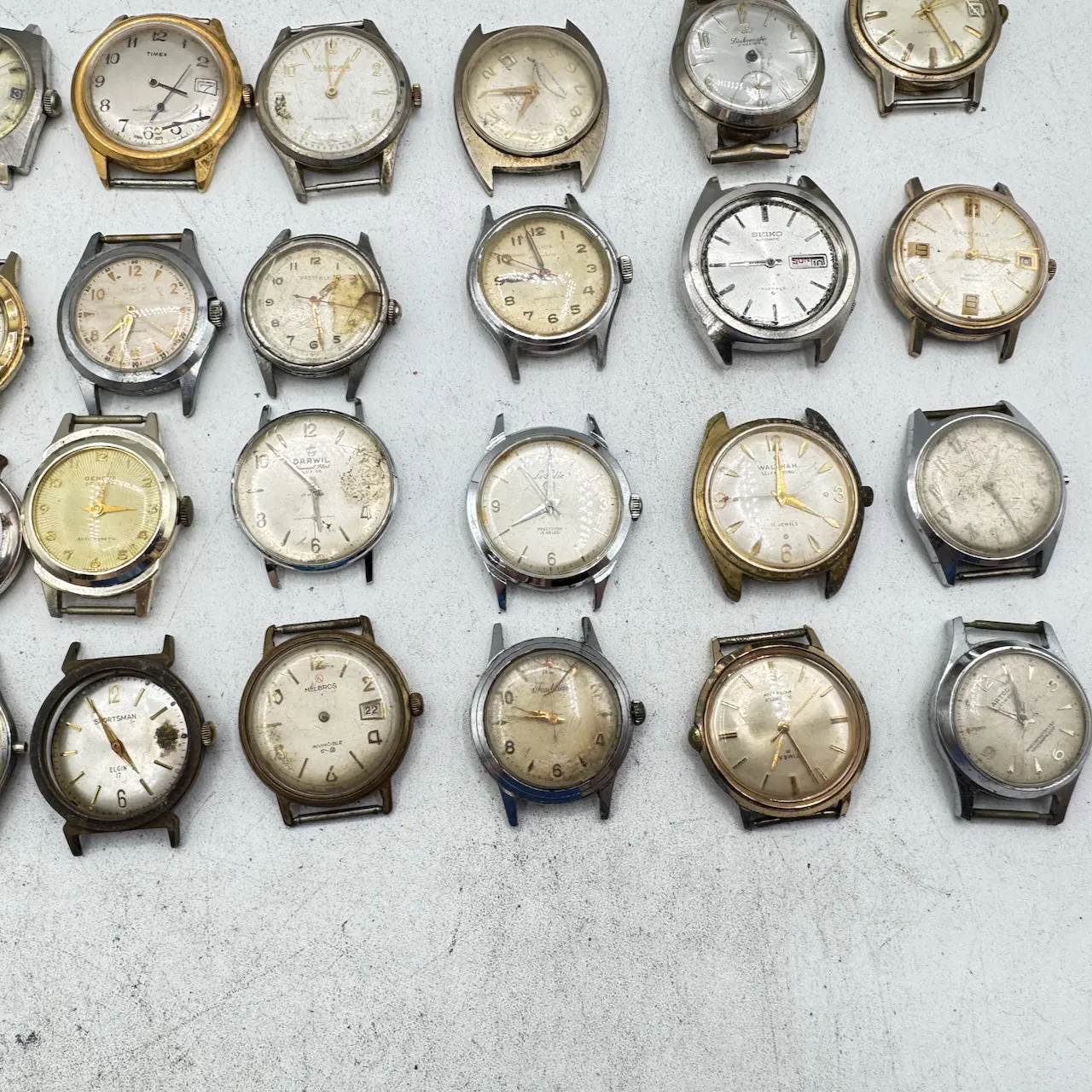 Vintage Gruen, Elgin, Waltham, etc. Lot of 50 Men's Mechanical Wristwatch 3