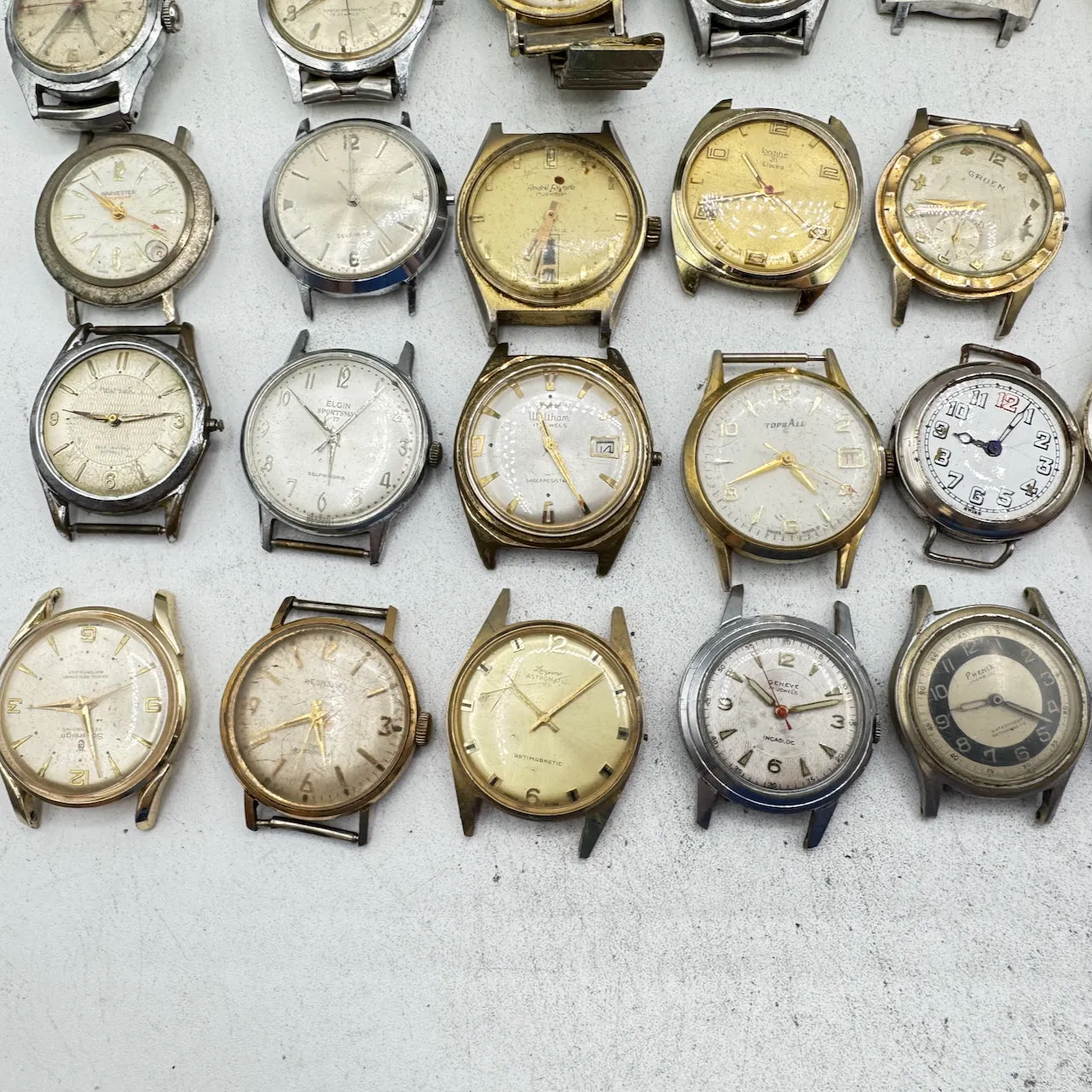 Vintage Gruen, Elgin, Waltham, etc. Lot of 50 Men's Mechanical Wristwatch 3