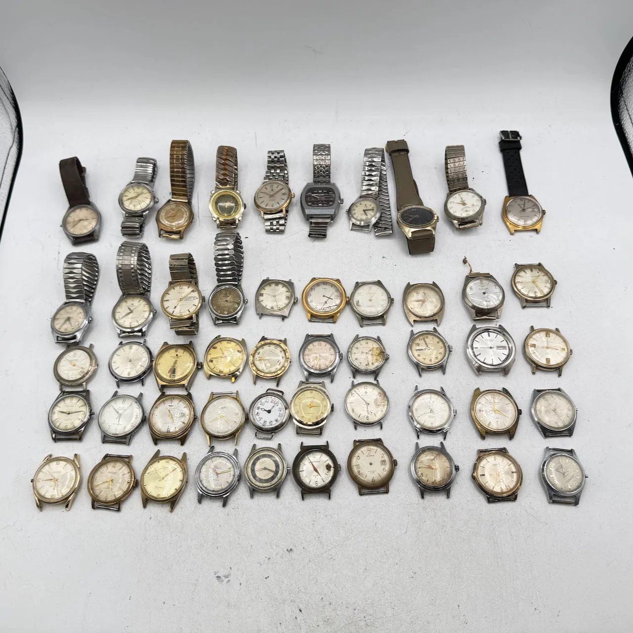 Vintage Gruen, Elgin, Waltham, etc. Lot of 50 Men's Mechanical Wristwatch 3