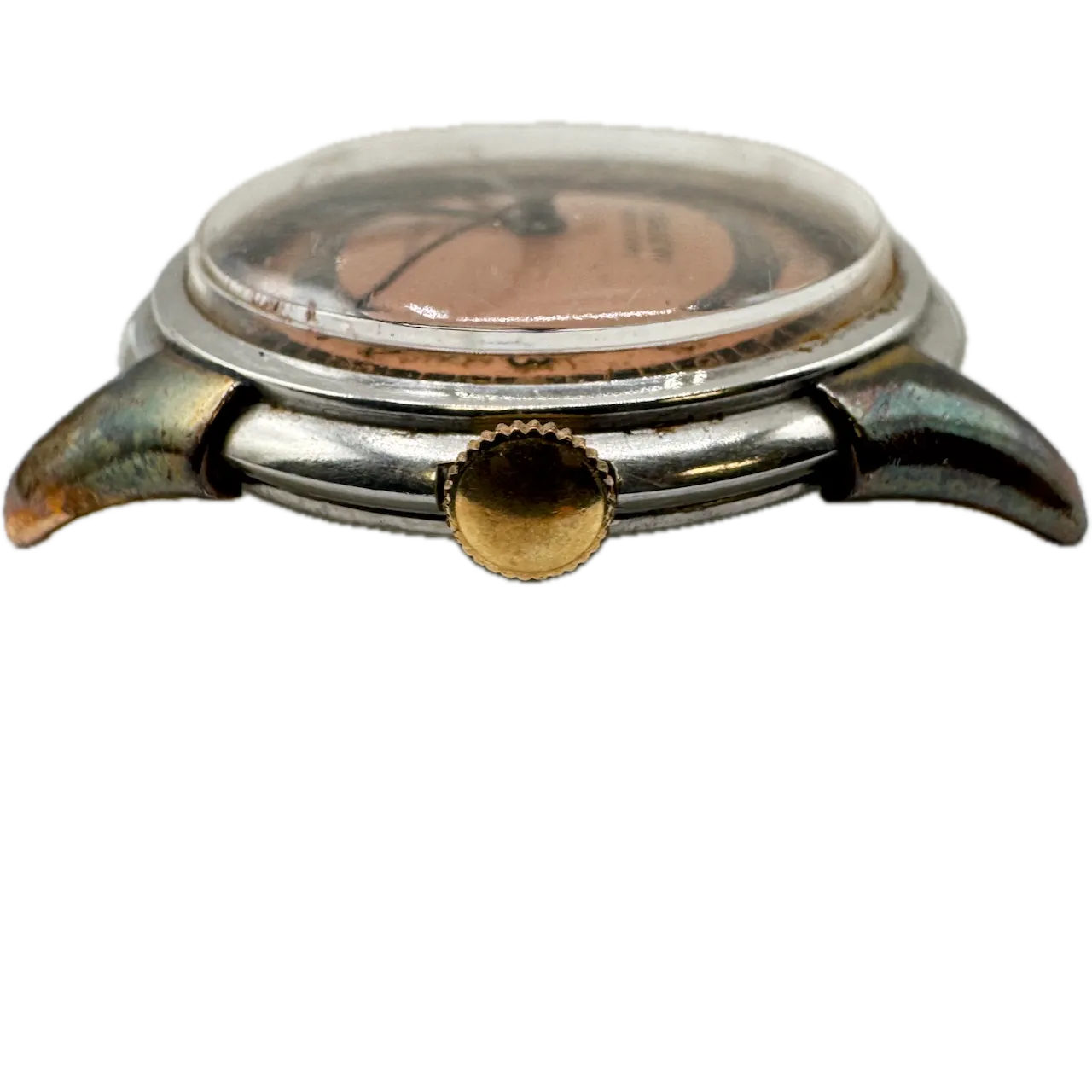 Vintage Gruen Veri-thin Pan America Men's Mechanical Wristwatch 420SS Gold Tone