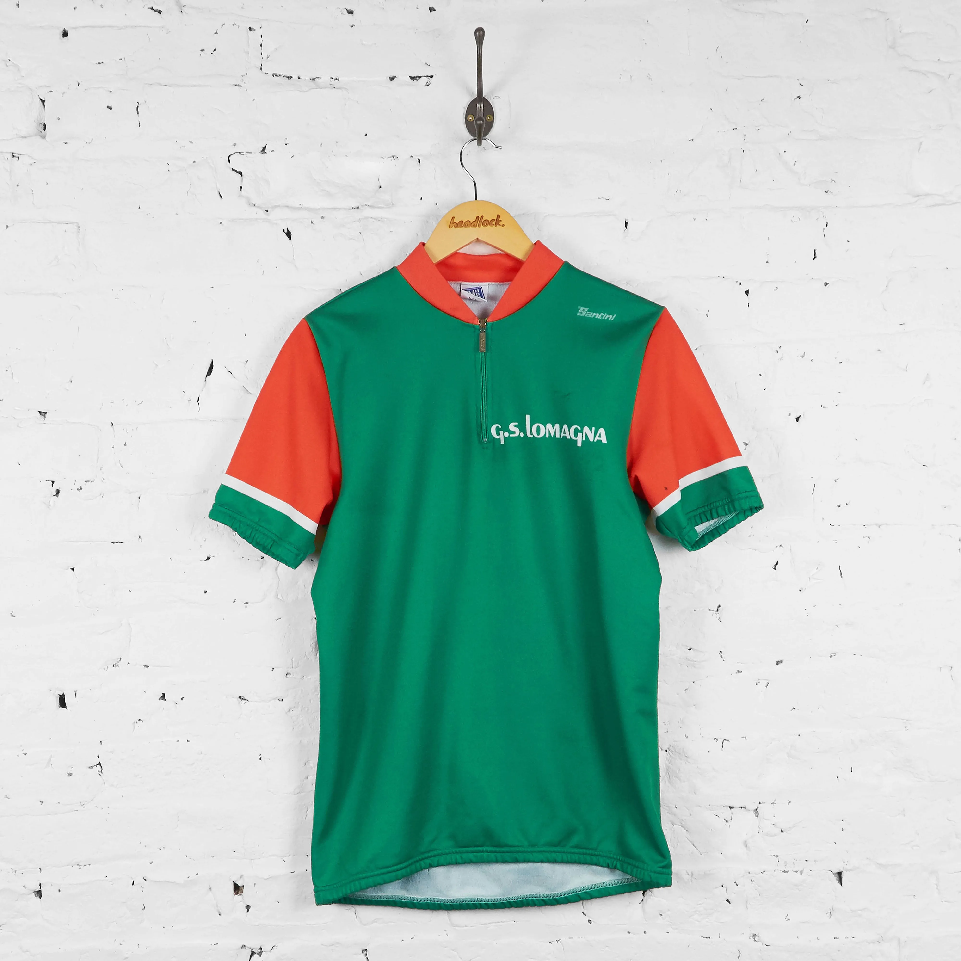 Vintage GS Lomagna Santini Cycling Jersey - Green - XL