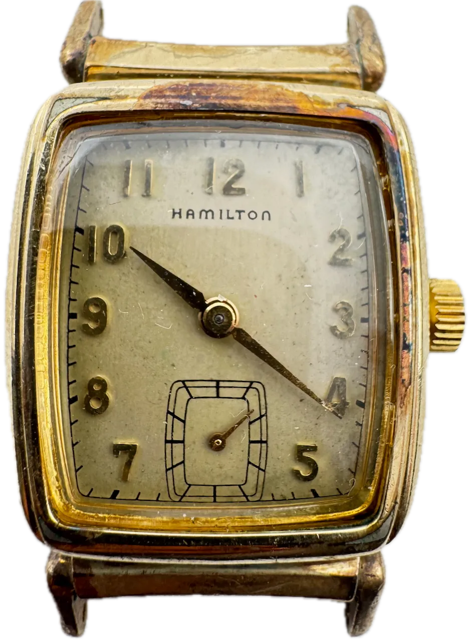 Vintage Hamilton Articulating Lugs Men's Mechanical Wristwatch 980 USA 10k GF