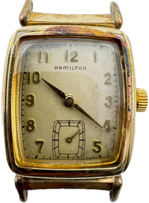 Vintage Hamilton Articulating Lugs Men's Mechanical Wristwatch 980 USA 10k GF