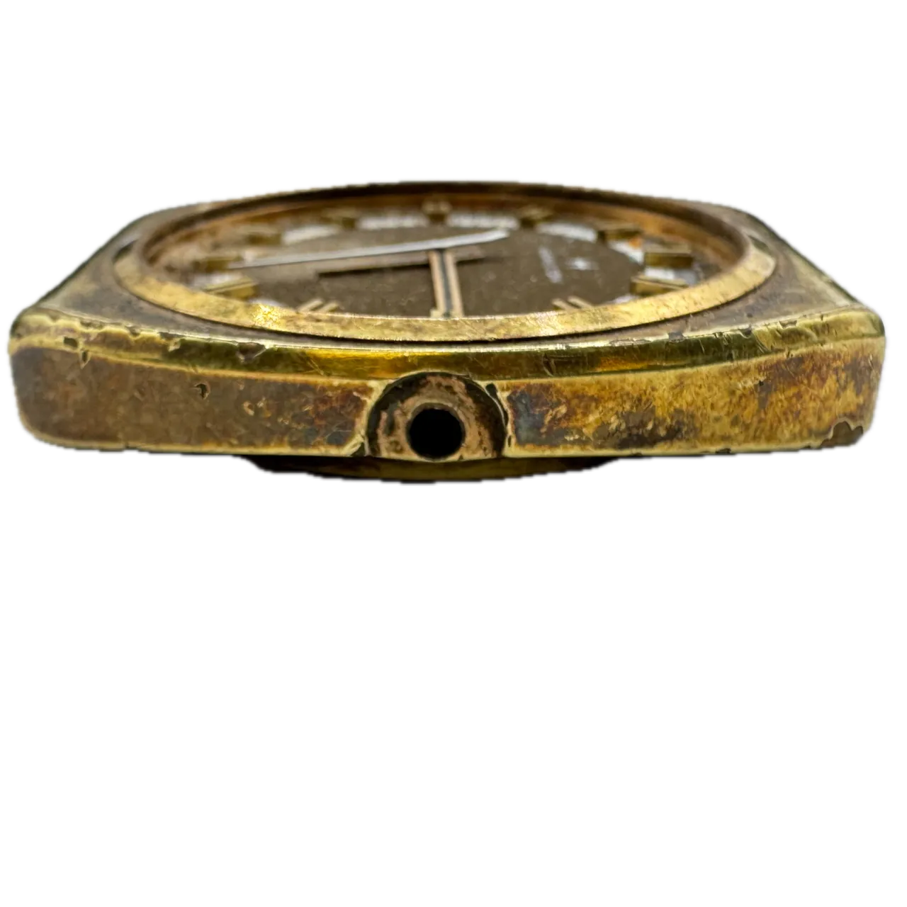 Vintage Hamilton Brown Men's Mechanical Wristwatch 688 Swiss Steel & Gold Plate