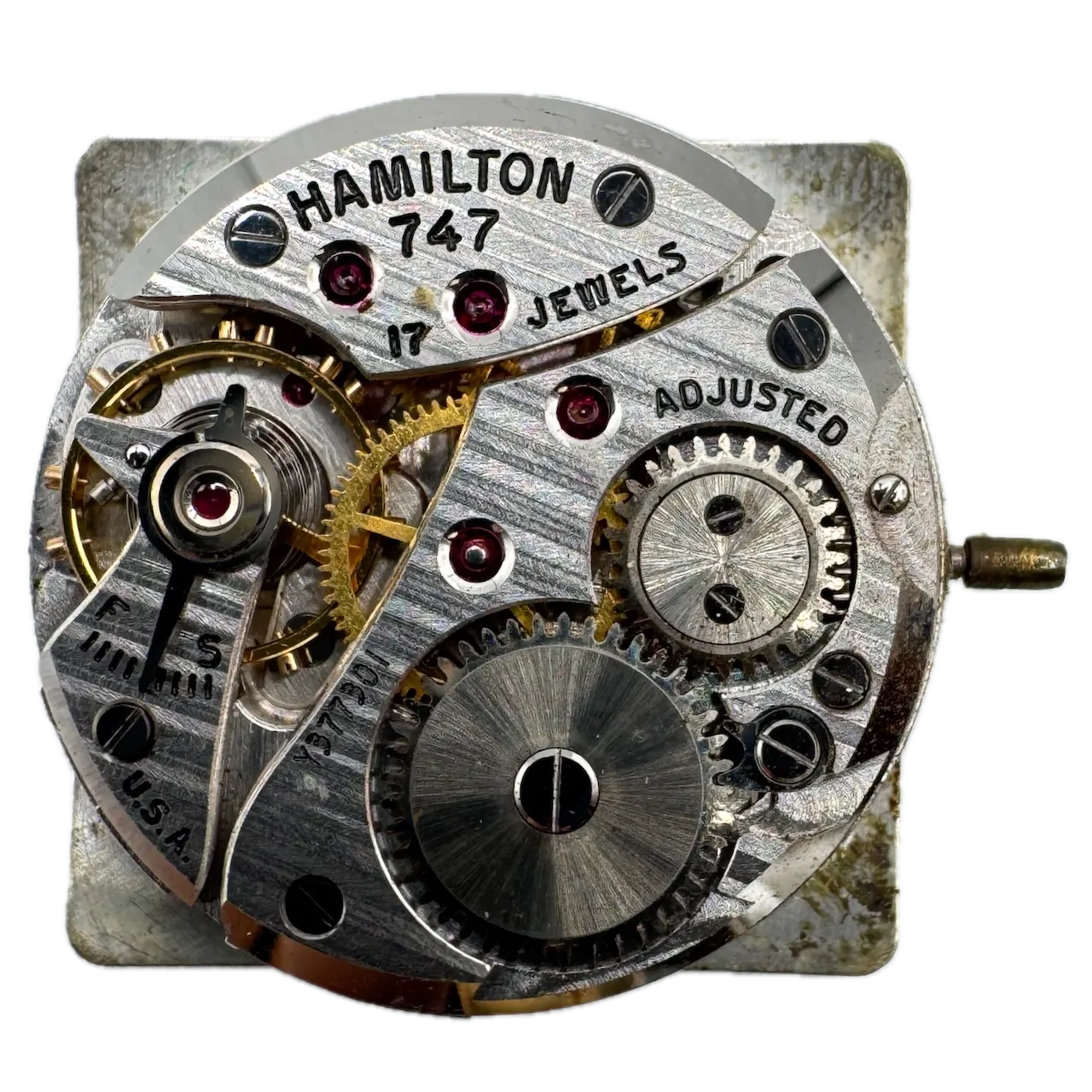 Vintage Hamilton Gary Men's Mechanical Wristwatch 747 USA 10k Gold Filled